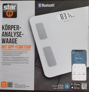 Körper Analyse Waage mit APP Funktion Bluetooth (NEU) iOS Android bis 180kg StarQ