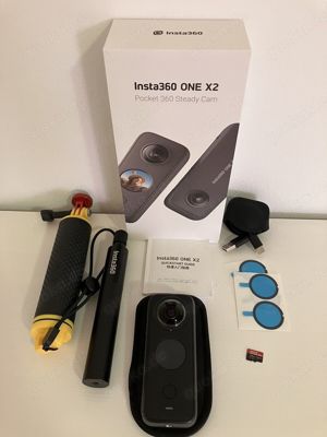 Insta360 One X2 mit SD 256G , Stick etc.