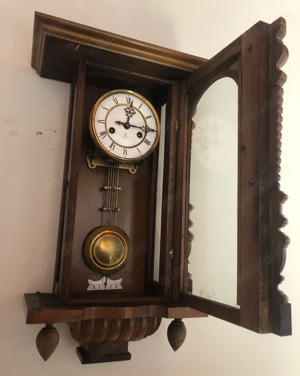 Schöne alte Gustav Becker Regulator Wanduhr Sammler Kunst Holz Vintage Bild 5