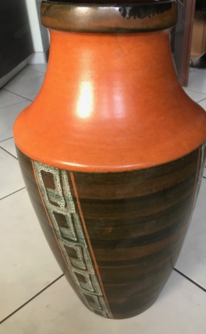 Tolle alte wunderschöne Bodenvase West-Germany 50cm 654.50 Retro Vintage 60   70er Jahre  Bild 2