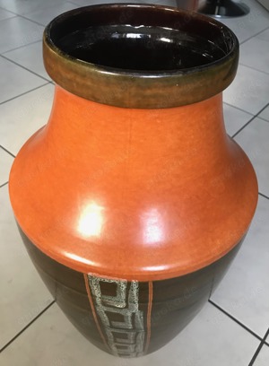 Tolle alte wunderschöne Bodenvase West-Germany 50cm 654.50 Retro Vintage 60   70er Jahre  Bild 3
