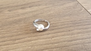 Weißgold Ring 585 mit Perle