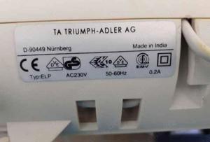 Triumph-Adler Schreibmaschine Bild 5