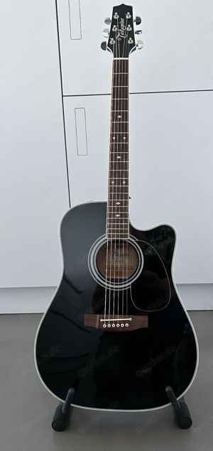 Takamine EF341SC "Springsteen" Westerngitarre Schwarz Koffer und Gurt gebraucht 