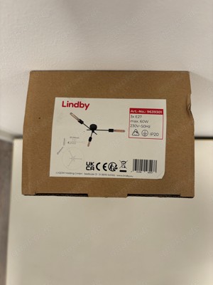 Lindby Cerros Deckenlampe dreiflammig, schwarz