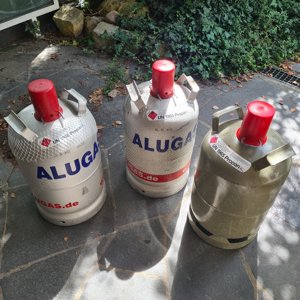 Gasflasche, Propangas, Campinggas, Alu, Alugas, Wohnmobil