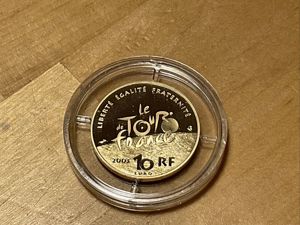 Frankreich 10 Euro 2003 Goldmünze 1 4 Unze 8,45 g TOUR DE FRANCE 5.000 Ex. in PP