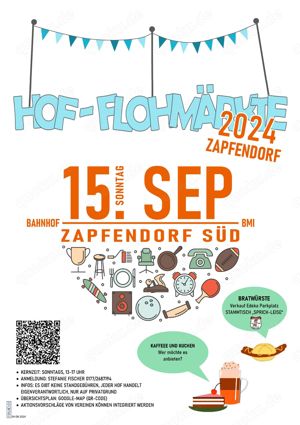 Viele Hof-Flohmärkte Zapfendorf Süd - 15.9.2024 - Sonntag - 13-17 Uhr