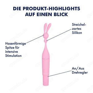 Hasenförmiger Silikonvibrator, 20 cm Rosa Neu unbenutzt OVP!!!