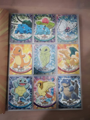 Pokemon Topps Trading Cards 1999 TV Animation Sammelmappe ca. 85% befüllt Bild 4