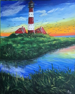 Westerhever Leuchtturm  Acryl