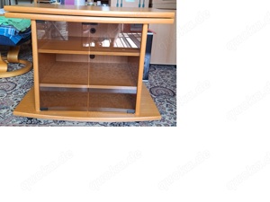 TV Bank Schrank Fernsehtisch HiFi Rack Rollbar Drehbar