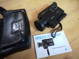 Minolta XL-401 Super 8 Vintage Kamera mit Original Tasche und Anleitung 