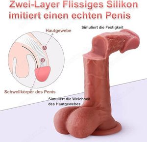 Realistischer Dildo, 21 cm Bild 3