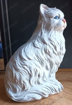 Große Keramik Katze, ca 47 cm