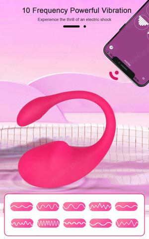 Drahtloses Vibro Ei, Fernbedienung leistungsstarke App-Steuerung, G-Punkt-Dildo Bluetooth für Frauen