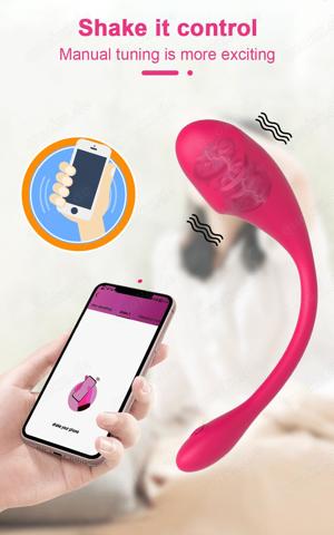 Drahtloses Vibro Ei, Fernbedienung leistungsstarke App-Steuerung, G-Punkt-Dildo Bluetooth für Frauen Bild 3