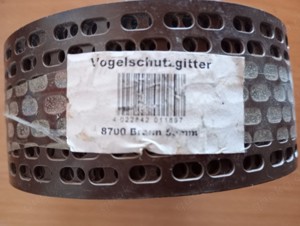 Vogelschutzgitter 8700 braun neu 50 mm Breite 5 m Länge