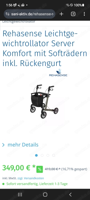  leichtrollator server rehasense neu