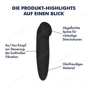 Mini Vibrator mit abgeflachter Spitze, 12 cm schwarz Neu!!! Unbenutzt