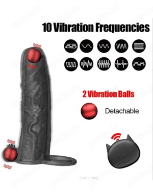 Sex Spielzeug Penishülle Penisverlängerung mit Vibration NEU