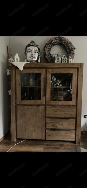 schönes Design Highboard massiv Akazie 