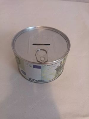 Spardose 100 Euro Schein Blech Geld dose Metallspa