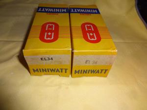 1 paar Philips Miniwatt EL34 DD-Getter NIB !!