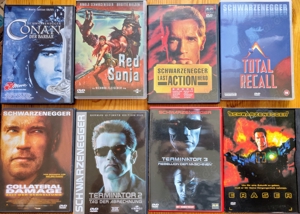 8 x Arnold Schwarzenegger:  Conan, Red Sonja, Last Action Hero, Total Recall, Collateral Damage u.m.