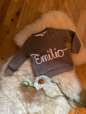 Pullover Sweater Kinder personalisiert Kordel handmade NEU 62-143