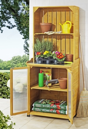 Gartenschrank mit Regalen Kiefer Prodaj24