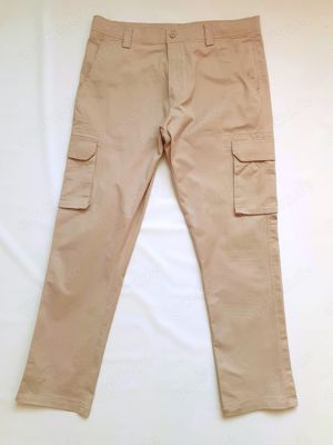 Hose beige Gr. 52, maßgeschneidert Schritt 76 cm Stretch, wie neu