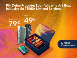 Iqos gratis limitierte Art Box mit 5 TEREA Sorten Code: MGM-tCq0bU-PVNvBi