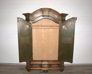 Bauernschrank (Nr.681) Rosenschrank Rahmer Handbemalt Massivholz Bild 5