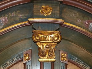 Bauernschrank (Nr.681) Rosenschrank Rahmer Handbemalt Massivholz Bild 10