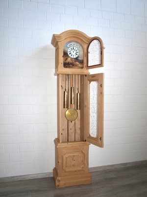 Standuhr (Nr.864) Voglauer Anno 1900 Fichte massiv Bauernschrank Bild 3
