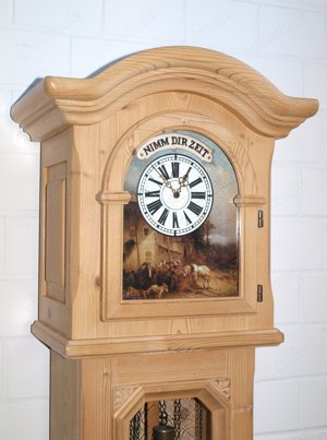 Standuhr (Nr.864) Voglauer Anno 1900 Fichte massiv Bauernschrank Bild 4