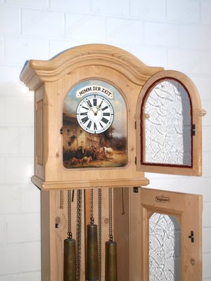 Standuhr (Nr.864) Voglauer Anno 1900 Fichte massiv Bauernschrank Bild 5