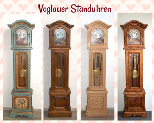 Standuhr (Nr.864) Voglauer Anno 1900 Fichte massiv Bauernschrank