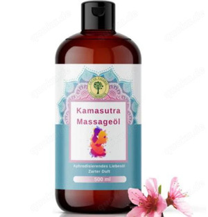 Kamasutra - Sex Öl - Erotisches Massageöl XXL 500 ML   Mit zarter Mandel & Vanille