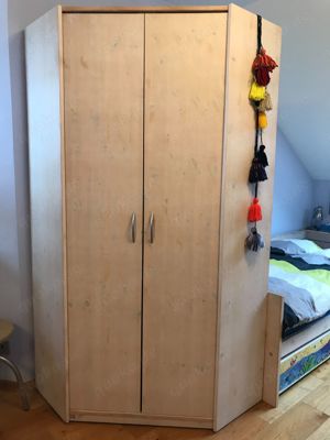 1A Eckschrank, original LIFETIME Kinderkleiderschrank (whitewash)