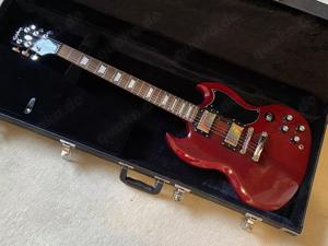 Epiphone SG AC DC Standard Cherry - Double Cut Modell, Cerry Wooden Red