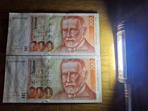 2x 200 DM Deutsche Mark Banknoten Geldscheine 1989 Kassenfrisch Unzirkuliert Bild 3