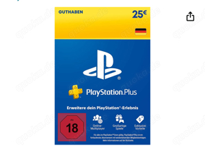 PlayStation Guthaben für PlayStation Plus Essential | 3 Monate | 25 