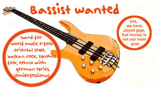 Bassist gesucht für Weltmusikband