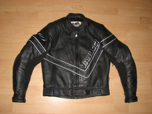 hochwertige Vanucci Motorradjacke TFL Gr.50 Rindleder schwarz inkl. Protektoren