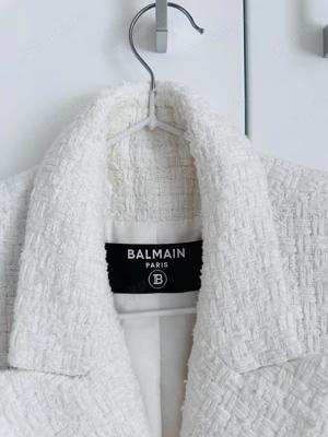 Balmain Tweed Blazer Weiß GR FR 38 Bild 3