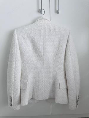 Balmain Tweed Blazer Weiß GR FR 38 Bild 4