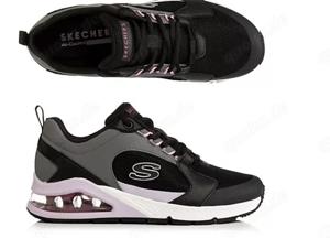 SKECHERS Damen-Sneaker UNO 2- 90 s 2 Materialmix Memory Foam