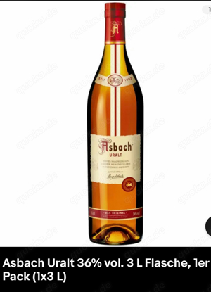 eine  flasche asbach 3l neu